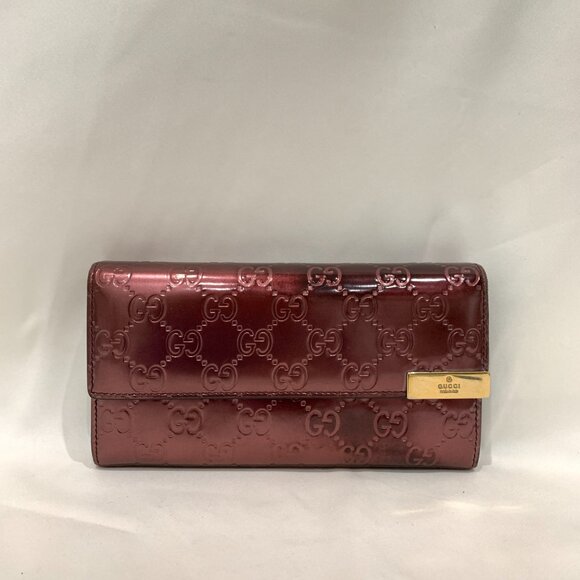 Gucci Purple Guccissima Long Wallet Sku#84058 - Picture 1 of 16